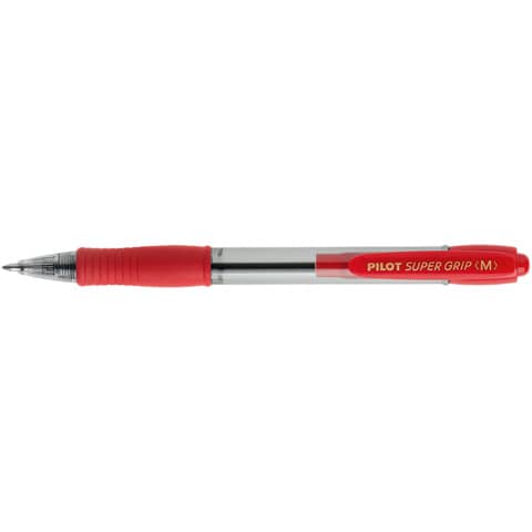 Penna a sfera a scatto Pilot BPGP Supergrip 1 mm rosso 001442